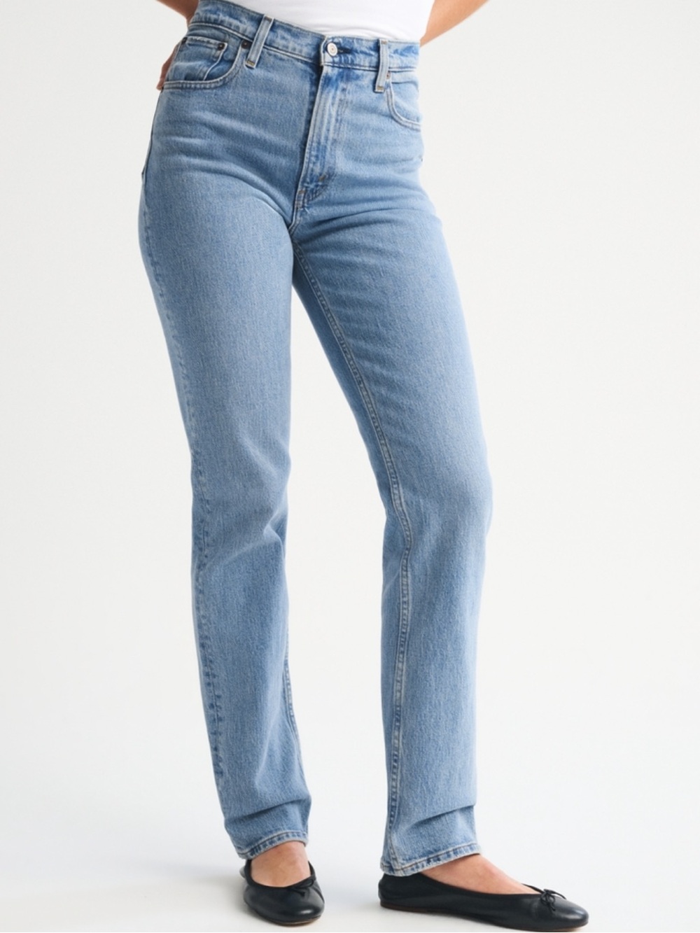 Abercrombie Ultra High Rise 90’s straight jeans Long